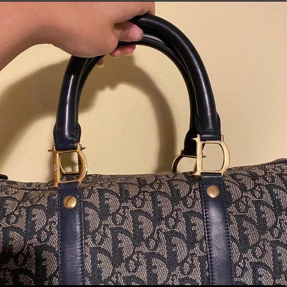 ✨SOLD✨AUTHENTIC DIOR BOSTON NAVY BAG - Picture 3 of 5